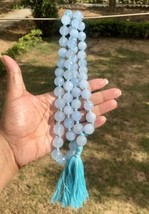 14 mm Rnd 54+1 Beads Original Aqua Blue Jade Jaap Rosary, Japa Mala Energized - £30.79 GBP