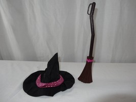 My American Girl Doll WITCH COSTUME 2013 Witch Hat and Broom - $14.86