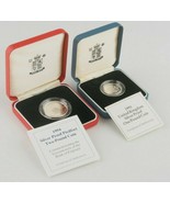1993-1994 Great Britain One Pound &amp; Two Pound Silver Proof &amp; Piedfort Co... - €141,89 EUR
