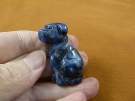 (Y-DOG-LA-583) Blue Sodalite LABRADOR Dog gemstone crafted FIGURINE love... - £14.70 GBP