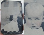 ANTIQUE TINTYPE PHOTO picture little baby portrait old tin type - £15.97 GBP