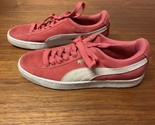 Puma Classic Suede Shoes Womans Size 8.5 Sneakers Red Shoes KG 355462 60 - £15.56 GBP