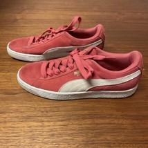 Puma Classic Suede Shoes Womans Size 8.5 Sneakers Red Shoes KG 355462 60 - £15.56 GBP