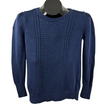 Banana Republic Women&#39;s Mixed-Stitch Crew Sweater XS Blue - $17.99