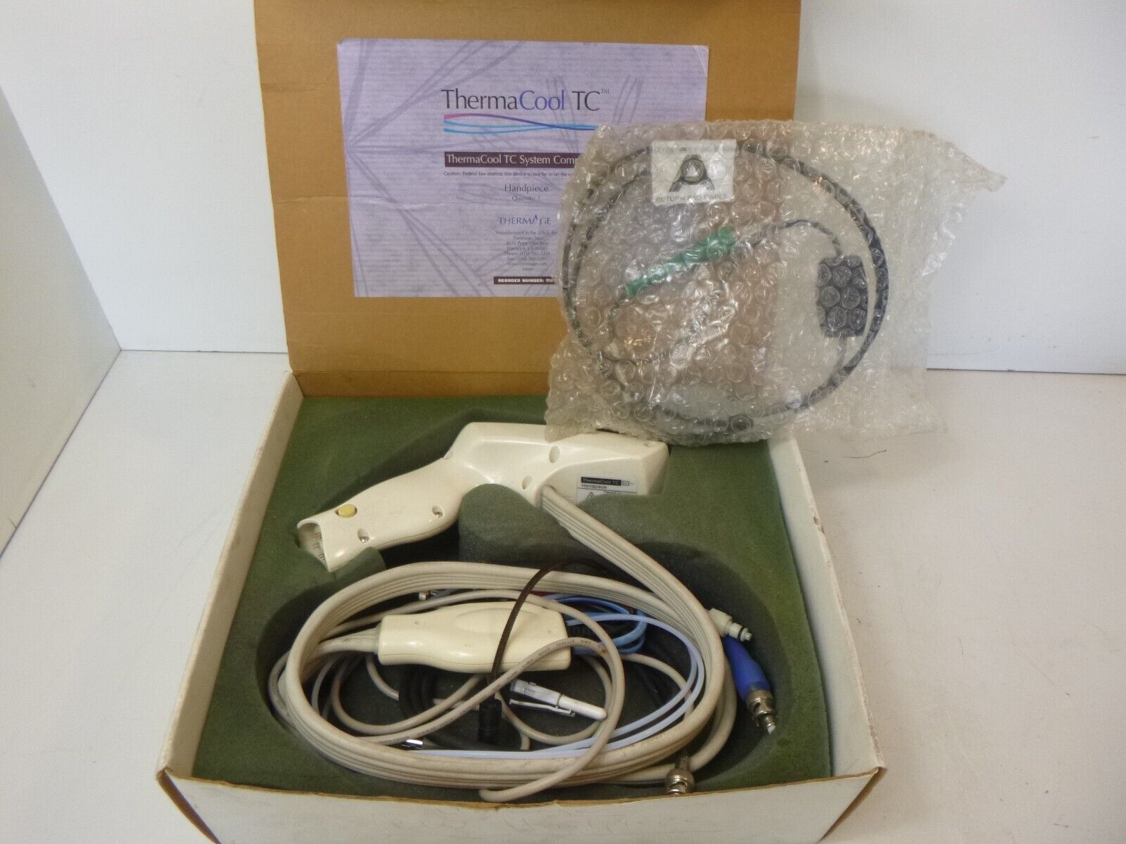Thermage Thermacool TC TH-1 Handpiece &amp; Return Pad Cable Type A - $111.74