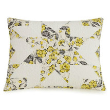 Vera Bradley 100% Cotton Standard Pillow Sham, Hummingbird Blooms Star Yellow - £48.18 GBP