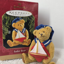 Hallmark Keepsake Sailor Bear With Toy Sailboat Christmas Ornament 1997 - $5.93