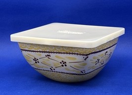 Temptations by Tara Old World Yellow 7&quot; Square 1.5 Quart Mixing Bowl wit... - £10.41 GBP