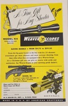 1956 Print Ad Weaver Rifle Scopes Model K4 &amp; B4 El Paso,Texas - £10.57 GBP