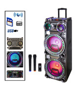 New Befree 700w Dual 10&quot; Bluetooth Party Speaker w/ Reactive Lights Micr... - €287,84 EUR