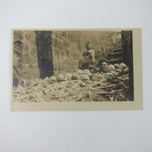 Real Photo Postcard RPPC Boy Paco Cemetery Bone Pit Manila Philippines Antique - £39.61 GBP
