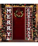 Christmas Decorations Outdoor, Merry Christmas Banners, Red Black Buffal... - $268.28 MXN
