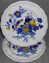 Set (2) Copeland Spode Blue Bird Pattern Dinner Plates England - £37.38 GBP