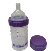 Playtex Round Top Rapid Nipple Nurser Drop In Baby Bottle 4 oz Purple In... - £13.42 GBP