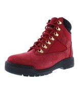 Timberland Field Boot 6&quot; Fabric and Leather Waterproof Dark Red Nubuck 1... - £94.97 GBP