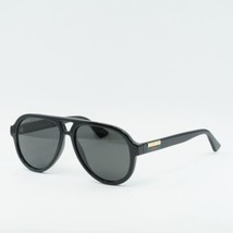 GUCCI GG0767S 005 Shiny Black/Grey Polarized 57-15-145 Sunglasses New Authentic - £159.32 GBP