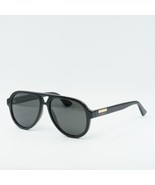 GUCCI GG0767S 005 Shiny Black/Grey Polarized 57-15-145 Sunglasses New Au... - £158.88 GBP