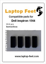 Laptop Feet for DELL Inspiron 1564 compatible kit (4 pcs self adhesive b... - £9.05 GBP