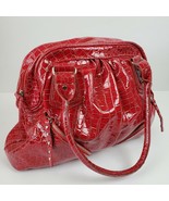 Vintage Style Faux Leather RED Large Hand Bag Purse 16x11x6&quot; - $31.98