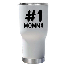 #1 Momma Tumbler 12oz With Lid Mother&#39;s Day Christmas Tumblers Gifts For Mom - £23.77 GBP