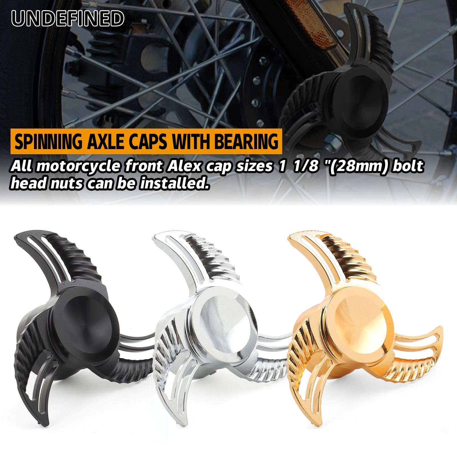Fan Blades Spinning Axle Cap Nut Cover Fits For Harley Sportster XL 883 1200 - £47.80 GBP