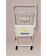 Walmart Toy Doll Size Mini Shopping Cart Buggy white Metal sign 5 inch x... - £13.00 GBP