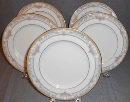 Set (5) Noritake BONE CHINA Barrymore Pattern B&amp;B PLATES Made in Japan - $743.14 MXN