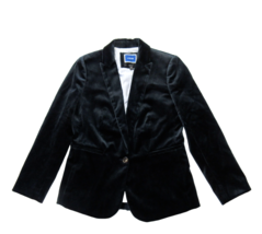 NWT J.Crew Petite Parke Blazer in Black Cotton Velvet Jacket 6P - £118.33 GBP