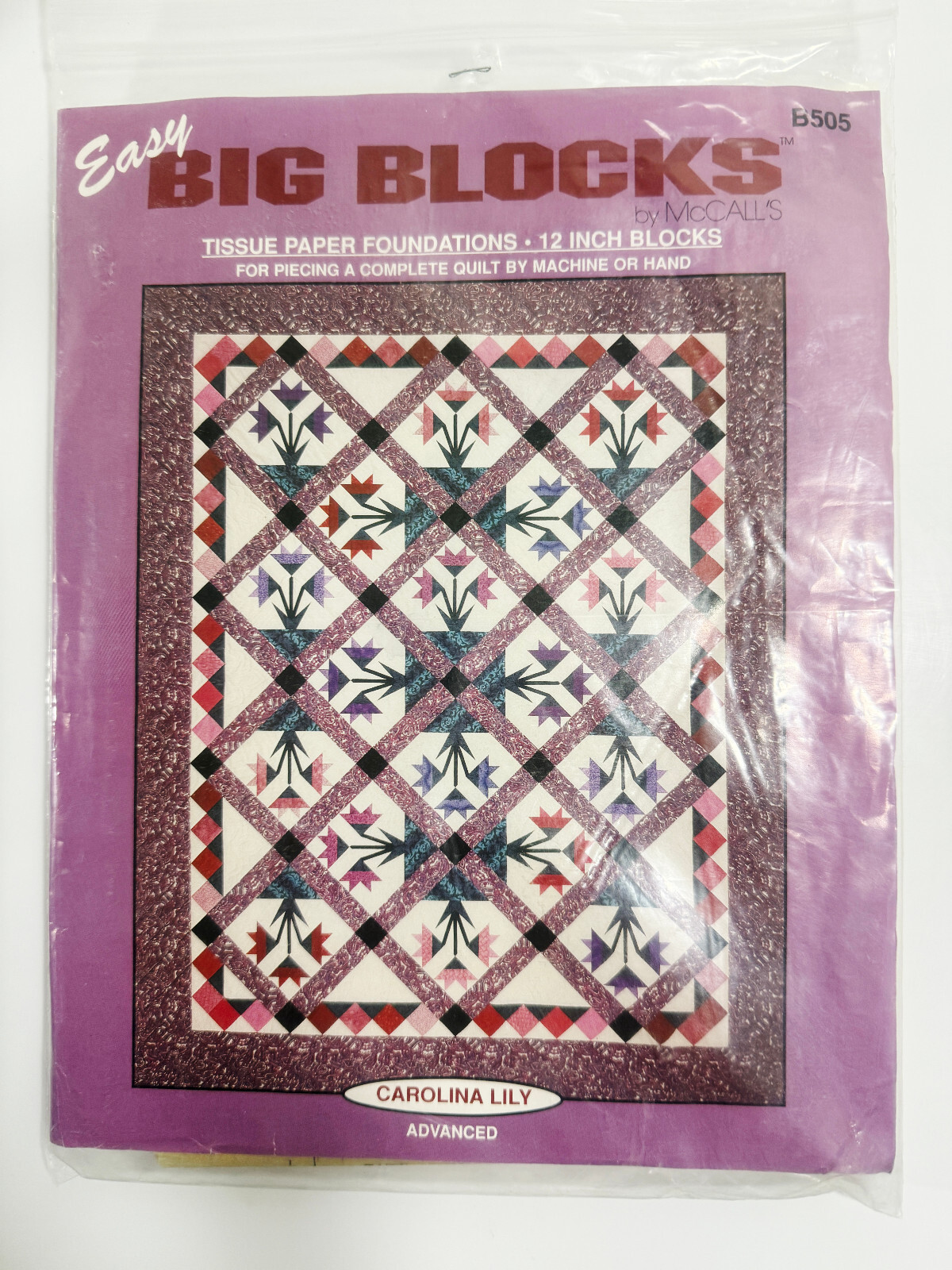 Caroline Lily McCalls Easy Big Blocks Quilt Pattern B505 Paper Foundation - $19.79