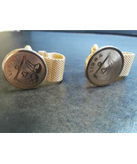 Vintage Collectible Libra Zodiac Sign Gold Tone Cuff Links - £23.88 GBP