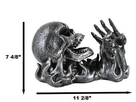 Dead Rising Skull Hell&#39;s Booze Ghost Rider Flame Skeleton Wine Holder Figurine - £31.59 GBP