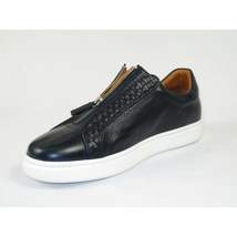 Men's Shoes GENIO Turkey Casual Dress Leather Braided 120198805 Dark Blue image 3