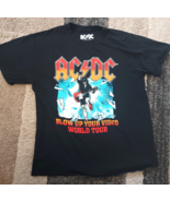 AC DC Band Blow Up Your Video World Tour Shirt Unisex Concert -Large Bla... - $20.40 CAD