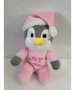 2016 Dan Dee My 1st Christmas Penguin Plush Stuffed Animal Pink Grey White  - £11.66 GBP