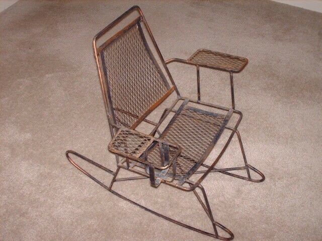 vintage metal rocking patio chairs