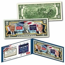 Donald Trump &amp; Mike Pence Republican 2020 Presidential Election U.S. $2 Bill - £11.07 GBP