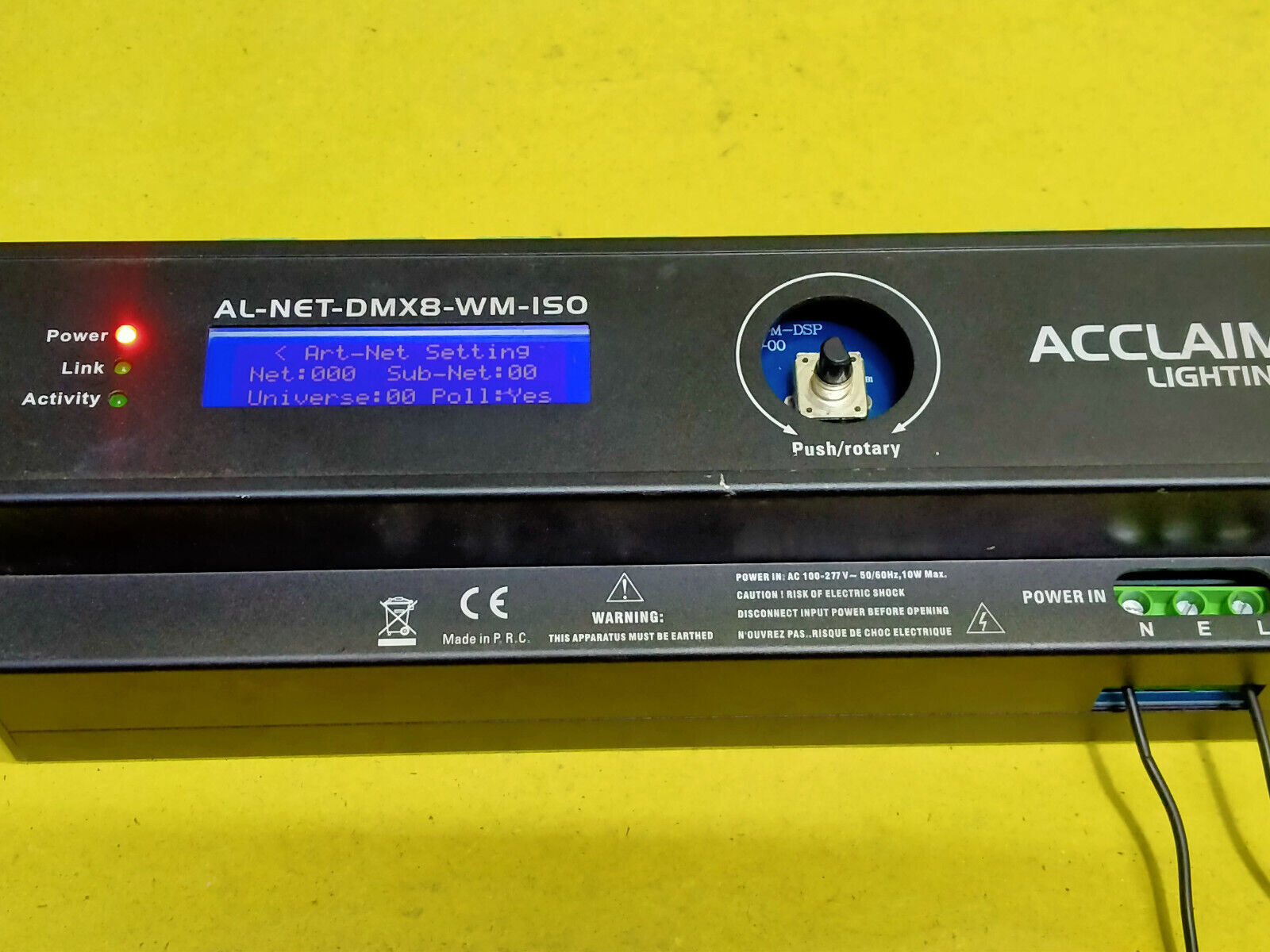 Acclaim Lighting AL-NET-DMX8-WM-ISO Drive Power Supply ALNETDMX8WMISO - $513.97