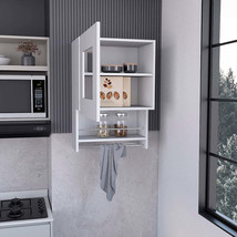 White Papua Kitchen Wall Cabinet | 3 Shelves - $3,299.08 MXN