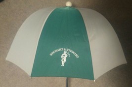 Stewart &amp; Stewart Green &amp; White Golf Bag Umbrella Telescoping Flex Top - £15.97 GBP