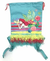 Disney Parks Drawstring Backpack Bag The Little Mermaid Ariel and Flounder - £27.35 GBP