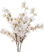 Sunm Boutique Artificial Cherry Blossom Tree Stems Faux Cherry, Set Of 3. - £43.98 GBP