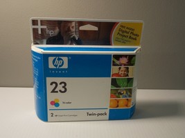HP 23 Tri-color Twin-pack InkJet Cartridges C1823T EXP 08/06 - £4.71 GBP