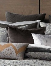 Kevin O&#39;brien Tallulah Collection &quot;Falling Leaves&quot; Deco Pillow Pewter 20&quot; Sq Nwt - £70.60 GBP