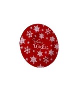 “Winter Wishes” 8”Red Dessert Snack Appetizer Plate By Royal Norfolk-NEW... - $18.69