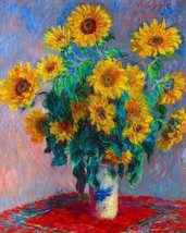 framed canvas art print giclee Bouquet of Sunflowers - £31.47 GBP