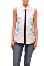 Finders Keepers Womens Casual Shirt Comforting Lie Sheer White Size S FX130418T - £32.35 GBP