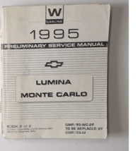 1995 Lumina Monte Carlo Factory Service Repair Manual Preliminary 2 of 2 Chevy - $9.29