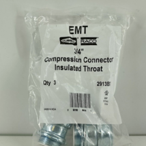 RACO 3/4 in. EMT Compression Connector with Insulated Throat, 3-Pack 2913B3 - £5.24 GBP