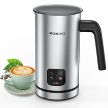 Milk Frother and Steamer, Electric Milk Warmer with Touch Screen, BIZEWO 4 IN 1  - £38.92 GBP