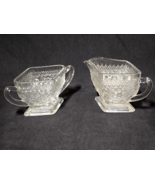 Vintage Indiana Glass / Tiara SANDWICH CLEAR Open Sugar &amp; Creamer Set - ... - $16.37 CAD